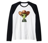 Space Wrangler Alien per un look galattico Maglia con Maniche Raglan