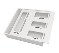 SpaceAid Bag Storage Organizer for Kitchen Drawer Bamboo Organizer Compatible with Gallon Quart Sandwich and Snack Variety Size Bag (1 B