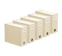 SpaceAid Confezione da 5 organizer per lenzuola, pieghevoli, per armadio della biancheria, set di lenzuola con finestra XL (queen e king size), contenitore per organizzare la biancheria da letto