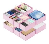 SpaceAid - Organizer per cassetti per vestiti, confezione da 12, organizer per cassetti, organizer per armadi e divisori per indumenti, biancheri