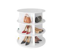 SpaceAid Scarpiera rotante a 3 livelli, espositore per scarpe girevole Lazy Susan, scarpiera girevole a 360 gradi, giostra rotonda, borsa verticale per organizzare le scarpe nell'armadio (3 livelli