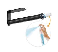 SpaceAid SprayNeat Portarotolo di carta con flacone spruzzatore nel centro, montaggio sotto l'armadio o a parete, per cucina e bagno (nero)