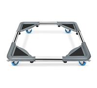 Spacecare - Rullo mobile con 4 ruote di bloccaggio, regolabile per lavabo, base per frigorifero, carrello mobile, colore: Grigio