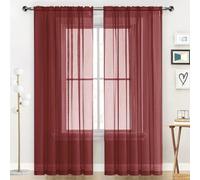 SpaceDresser Basic - Tende per finestre in voile trasparente con tasca per asta, 1 paio, 2 pannelli, 133 cm di larghezza x 228 cm di lunghezza, per cucina, camera da letto, bambini, soggiorno, cortile