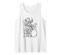 Spaceman Suonare la Batteria Musicista Batterista Banda di batteristi Canotta