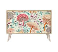 SPACEREBELS Cassettiera Moderna 111x57,3x42 Comò con immagini stampate Comodino con ripiani Design Contemporaneo mobili soggiorno 2 Ante Motivo della natura paesaggio