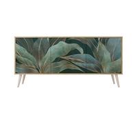 SPACEREBELS Cassettiera Moderna 164,5x57,5x42 Comò con immagini stampate Comodino con ripiani Design Contemporaneo mobili soggiorno 3 Ante Motivo della natura paesaggio