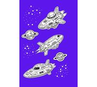 Spaceship Adventures Purple Notebook: Sketch-like Cosmic Spaceships for Inspiring Creative Writing, Daily Notes and Imaginative Thoughts, Space Themed Notebook For Kids And Adults