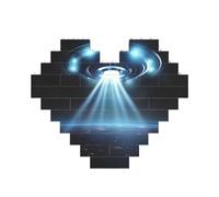 Spaceship Building Mattone Block Puzzle a forma di cuore, immagine personalizzata puzzle foto puzzle per adulti 3D micro blocchi di costruzione per la decorazione della casa set di mattoni