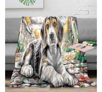 SPACESK Dogs in Village Coperta Di Flanella Microfibra Morbido Durevole E Caldo 3D Stampa Coperte Letto Per Adulti Adolescenti Bambini 50x60inch(127x152cm)