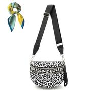 Spacious Checkered Purse Waist Pack Belt Bag,Geometric Bum Bags for Women,Nylon Trendy Functional Bum Crossbody Bag (Deep black)