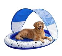 Spacious Design for All Dogs: Dog pool float, with extra large floating bed and spacious design, fits large and small dogs easily. It provides effortless balance keeping on water, so your pet relaxes