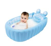 Spacious Inflatable Bathtub, Comfortable Bathing Accessories, Space Saving Portable Air Swimming Pool for Home, Shower, Daycare, and Hospital Use, Blue