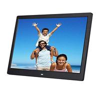Spacmirrors Cornice per foto digitale da 15 pollici LCD ad alta risoluzione 1280 * 800 IPS Cornice per foto calendario, sveglia, supporta più formati di file e scheda USB e SD esterna (nero)