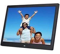 Spacmirrors Cornice per foto digitale da 15 pollici LCD ad alta risoluzione 1280 * 800 IPS Cornice per foto calendario, sveglia, supporta più formati di file e scheda USB e SD esterna (nero)