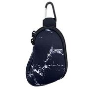 SpacMirrors, custodia in neoprene per inalatori, portatile, protettiva, per inalatori a forma di L, Marmo nero, 5" X 3", Con tasca per il