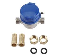 Spacnana 1,5 M³/h di un Contatore Dell'acqua in Rame, Quadrante Trasparente 15 Mm 1/2 Pollici Adatto a Famiglie e Giardini