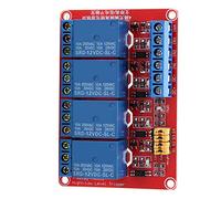 Spacnana 1 Pcs Modulo di relè OptoCouperler a 4 Canali, Forte capacità di Guida 5V 12V 24 V Tensione Operativa, con Trigger di Livello Basso (12V)