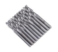 Spacnana 10 Frese CNC con Gambo 1/8, 2 Taglienti a Spirale, con Punta Piatta, in Carburo per Legno, PVC, MDF, PCB, Set di Frese Professionali in Carburo con Design della Fessura per la Rimozione dei