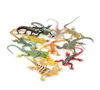 Spacnana 12 Pezzi di Giocattoli di Lucertola in Plastica Set di Figure di Rettili Realistiche Set di Modelli di Animali Educativi per Bambini Che Imparano Oggetti di Scena Didattici