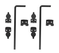 Spacnana 2 Set di Gocce di Gate 12 Pollici, Chiusura a Terra in Acciaio a Carbonio con Rivestimento in Polvere Nera, per Porte di Porte in Metallo in Legno