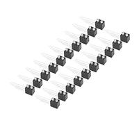 Spacnana 20 Pezzi Portalampada LED a 3 Pin Catodo Comune, Verde Sinistra | Base di emissione luminosa a doppio foro, corpo in nylon resistente a 120°C, montaggio su PCB a scatto a prova di polvere,