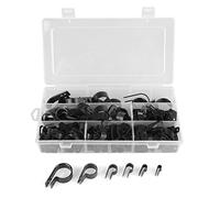 Spacnana 200 Pezzi Nylon N Nylon Plips N Cavi P Morsetti P Serrature Kit di Assortimento per Tubo di Cavo Metallico con Custodia in Plastica