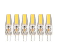 Spacnana 6 Pz G4 LED COB Gel di Silice Lampadina a Risparmio Energetico Lampadina 6W 500LM LED per Lampada da Tavolo da Parete a Soffitto (Bianco caldo)