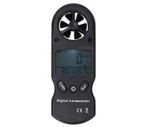 Spacnana Anemometro Digitale, Misuratore di Velocità del Portatile con Termometro, Mini Strumento Meteo 3 in 1 per Volo a Vela e Kite Surf, Misurazione da 0,3 a 30 M/s