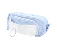 Spacnana Astuccio con Coulisse, Astuccio in Tessuto Impermeabile con 2 Scomparti con Cerniera, Design con Finestra Semiaperta, di Grande capacità per Studenti delle Scuole d'ufficio