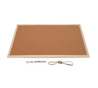 Spacnana Board di Sughero 40x60 Cm, Scheda di Bolletina di Sughero a Doppia Faccia in Legno, Telaio in Legno Massiccio, Montaggio Facile per L'uso Domestico per la Scuola di Ufficio