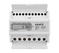 Spacnana Contatore Elettrico Trifase, DDS578 LCD Guida DIN, 380V 7P | Display 6 Plus 1, terminali in rame per corrente costante, struttura in metallo ABS per quadri elettrici