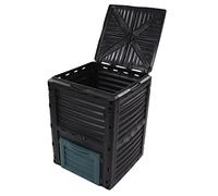 Spacnana Contenitore per Compost, Compostiera di Grande capacità da 300 Litri con Coperchio Superiore Incernierato e Sfiato, per Uso Domestico All'aperto in Giardino