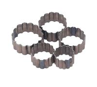 Spacnana Dies Taglio in Pelle 5 Pezzi, Set Dado per Punzonatura in Acciaio in Lega di Fiori con Tecnologia di Saldatura a Punti Manuale, per Arte Polimerica in Pelle Artigiane Artistica