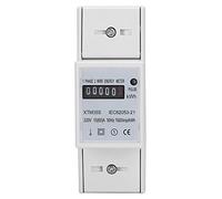 Spacnana Digital 2p Din Rail KWH Meter 220V 15A in con gli Standard Nazionali, Facile Installare, Eccellenti Attrezzature per la Casa, Ampiamente Utilizzate, Dotate di Larghezza Bipolare per