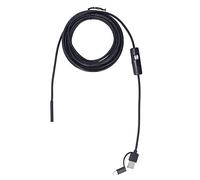 Spacnana Endoscopio Testa Endoscopio Fotocamera PC USB Tipo C 3 in 1 con Luce a LED Impermeabile Nero per Automobile 5 Metri Filo Duro 5,5 Mm