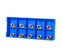 Spacnana Inserti in Carburo CNC, DCMT070204 Utensile per Tornio HM, Lama in Carburo 10 Pezzi per Acciaio Inossidabile, 12,7 X 7,3 X 2,5 Mm, Finitura Semifinitura Lavorazione Grezza
