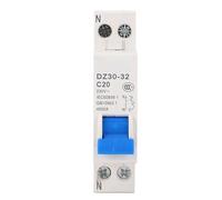 Spacnana Interruttore Automatico Miniaturizzato 1P+N 20A 230V Sgancio Magnetico Termico Montaggio su Guida DIN Doppio Ingresso Doppia Uscita Protezione da Sovraccarico Interruttore Aria