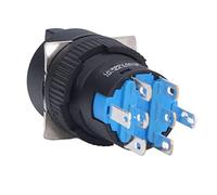 Spacnana Interruttore Selettore Rotativo Autobloccante 16 Mm, 3 | Attuatore a manopola illuminato, confezione da 25 CA 220 V, guscio ignifugo, montaggio a pannello rotondo per macchine