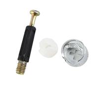 Spacnana Kit Dadi a Vite 100 Set Connettore Ruota Eccentrica 3 in 1 per Hardware per Mobili Ferro Zincato Nylon per Assemblaggio Fai-da-te Spessore ≥16mm