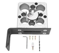 Spacnana Kit di Maschere per Tasselli, Piastra per Taglierina per Tasselli in Lega di Alluminio CNC Regolabile a 8 Fori con Inserti in Carburo, per Aste di Legno Bastoni Strumento