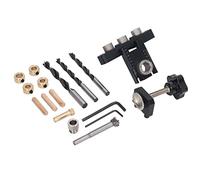 Spacnana Kit Guida per Trapano per Legno 3 in 1, Kit per di Centraggio con Punte da Trapano da 8 Mm, 10 Mm, 15 e Boccola Regolabile per Fori Precisi Nei Progetti di Lavorazione del