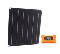 Spacnana Kit Pannello Solare da 25 W, Kit Controller Pannello Solare Monocristallino da 18 V, Controller da 100 A, Uscita CC da 1,5 M, Azionamento Diretto Senza Batteria, per la Ricarica Esterna del