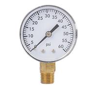 Spacnana Manometro a Pressione con Custodia in Metallo per Resistenza Alla Corrosione Facile Installare 0-60 Psi per la Base di Base per lo Strumento per Composizione per Olio D'aria NPT 1/4