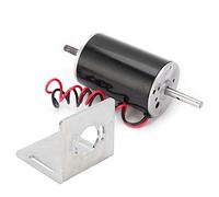 Spacnana Micro CC CCW DC Motore con Bobina in Ottone per Pavimento e Giocattoli per Tubi Elettrici - Motore di Regolamentazione della velocità 80W/12 V (Con Staffa)