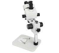 Spacnana Microscopio Trinoculare, Microscopio Stereoscopico con Ingrandimento Regolabile da 7X a 45X con Testa Rotante a 45 Gradi e Distanza di Lavoro di 100 Mm per l'osservazione di Manutenzione di