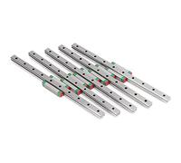 Spacnana Mini Kit Guide Lineare, Acciaio Inossidabile, 150mm, 5 Pezzi | Aggiornamento stampante 3D V0, contatto ad gotico, cuscinetto di carico a 4 vie, fermo sicuro della sfera, tracciamento