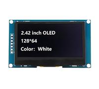 Spacnana Modulo Display Digitale, Modulo Display da 2,42 Pollici con Driver IC SSD1309 Modulo Display a Basso Consumo Sottile e Leggero, Accessori e Periferiche per Computer (MRA091A