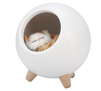Spacnana Nessun Tocco Che Oscura la Luce Notturna della Piccola Casa della Notte del Gatto Luce LED della Camera da Letto Che Illumina la Morbida Dell'atmosfera (WHITE)