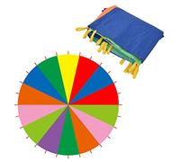 Spacnana Parachute, Kids Gioca Il Paracadute, Giocattolo Esterno per Interni Arcobaleno a più Colori con Tessuto Oxford per la Cooperazione di Squadra e Le attività Fisiche (6m / 19.69ft)